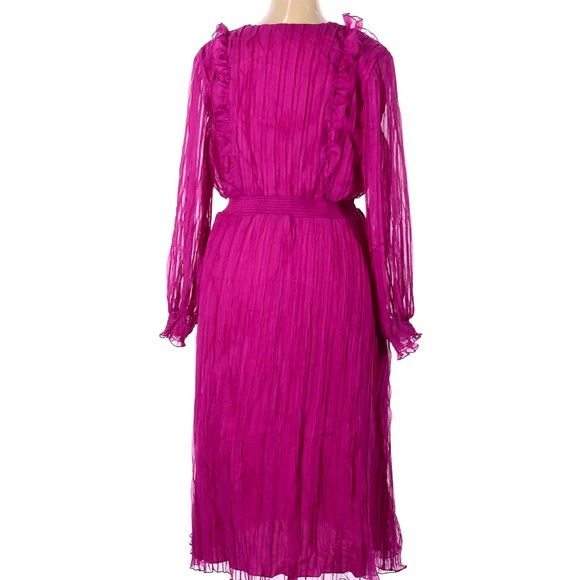 Elegant Fuchsia Dress Eloquii size 14 plus ruffle pink - Picture 2 of 2